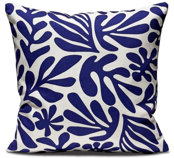 Housse de coussin Blue leaf multicolore
