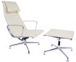 Eames EA124-EA125 Lounge Chair with Hocker